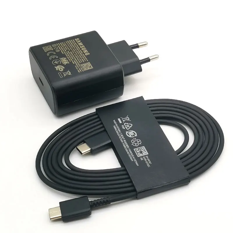 Samsung-Chargeur super rapide 45W, adaptateur pour Galaxy S25, S24, S20, S21, S22, S23, Note 20 Ultra, 10 Plus, FE Z, Flip, possède 6, 5, 4, 3, 2