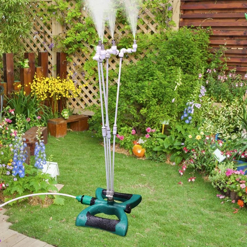 Patio Standing Misters Portable Outdoor Cooling System Multi head Yard