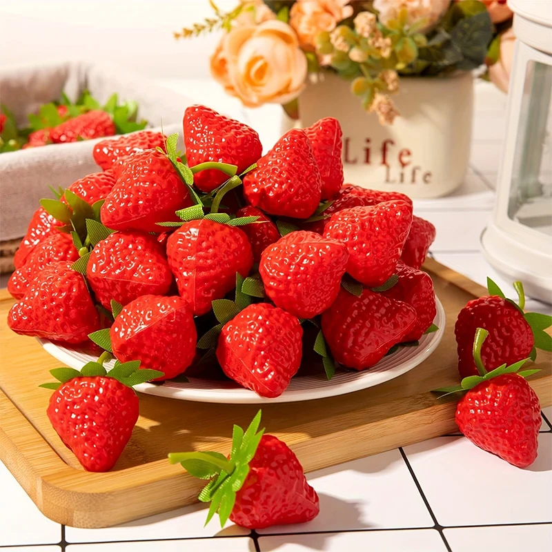Künstliche Erdbeeren, Lebensechte Künstliche Frü Produktbild-Vorschau 7