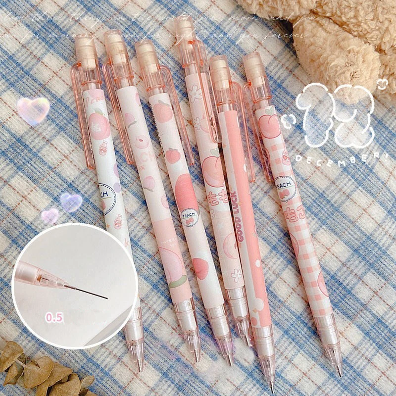 6pcs Mechanical Pencil Japanese School Supplies Korean Stationery