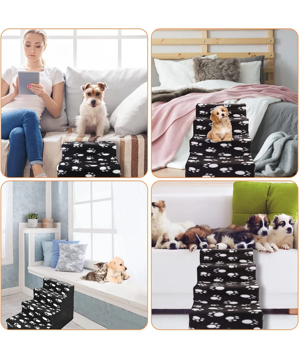 Scalette per cani e gatti, i cani vanno a letto, comode scale in plastica,  gli animali domestici giocano con scale, articoli per animali domestici -  AliExpress