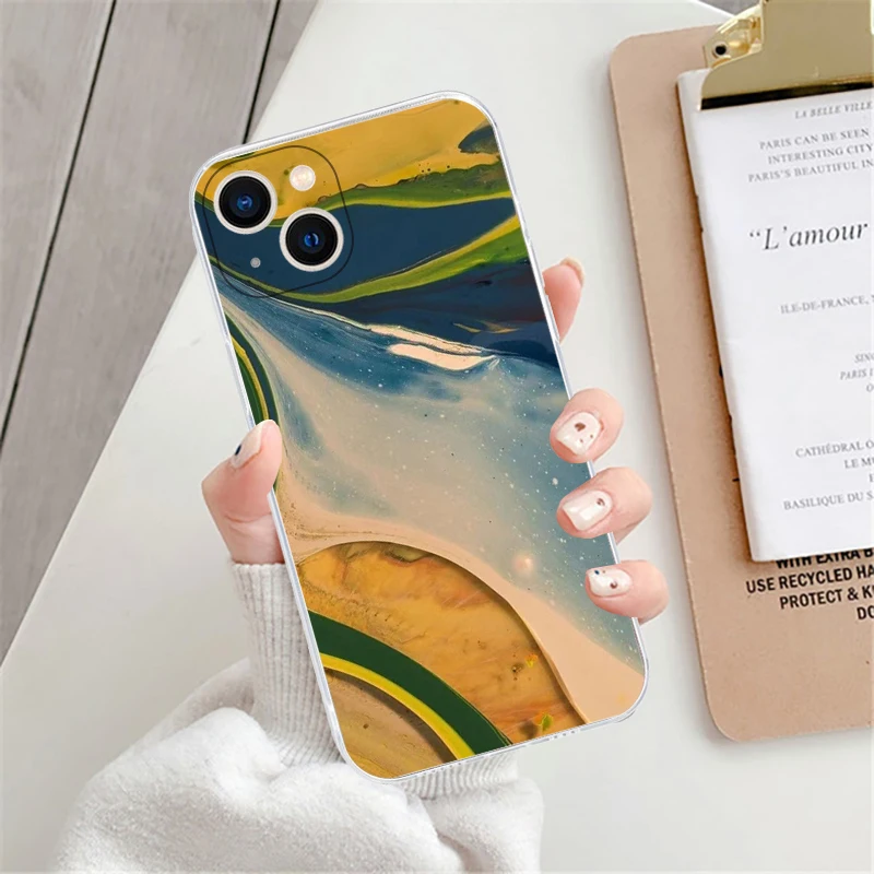 Painted Personalized Fashion Phone Case for iPhone 13 11 Pro 12 Mini MAX X XR XS 8 7 Plus 6 6s Liquid Silicone Black Cover Coque iphone 12 lifeproof case