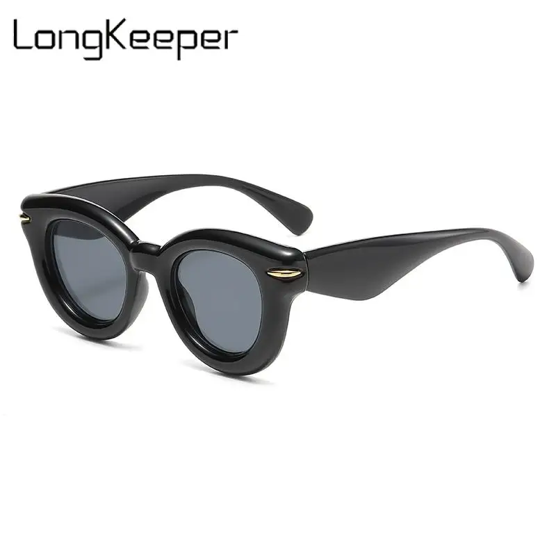 

2024 Oversized Sunglasses Thick Frame Retro Nail Eyewear Uv400 Cat Eye Sunglasses Outdoor Driver Goggle Eyeglasses Oval Shades
