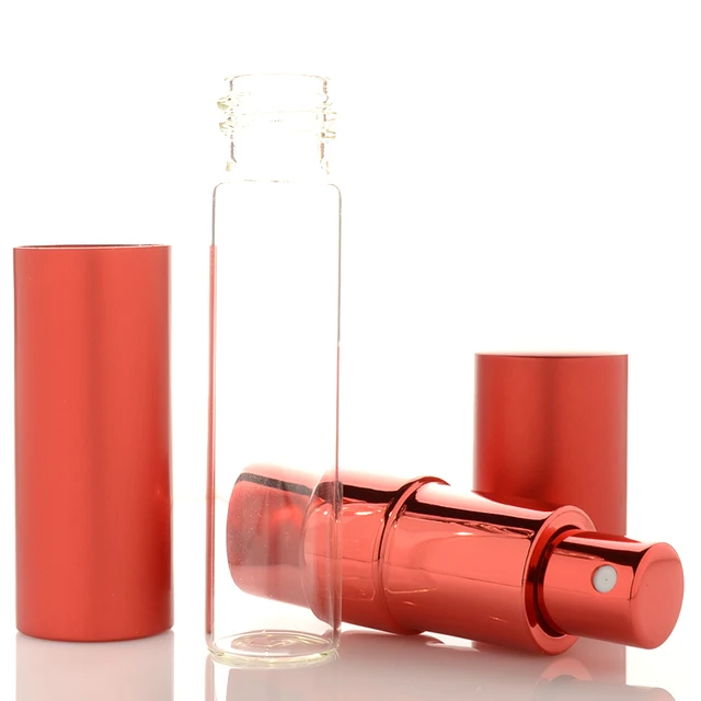 1pc 15ml Top Quality Refillable Glass Perfume Bottle Metal Atomizer Spray Travel Aluminum Empty Parfume Bottle 6