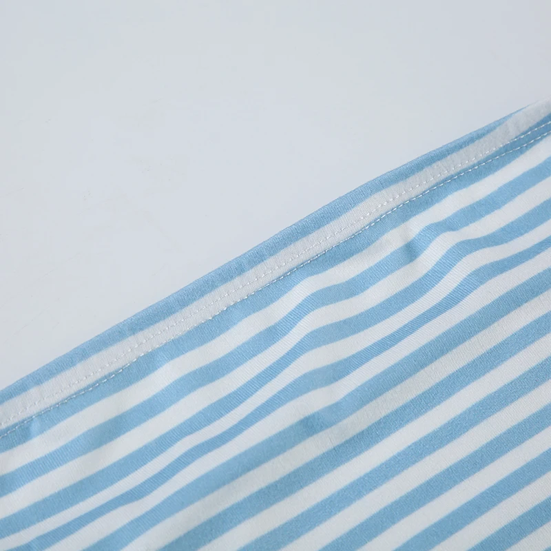 Sweetown Blue Stripe Basic Simple Sleeveless Crop Tops Women Strapless Tube Top Y2K Girl 2000s Summer Cute Streetwear Vest