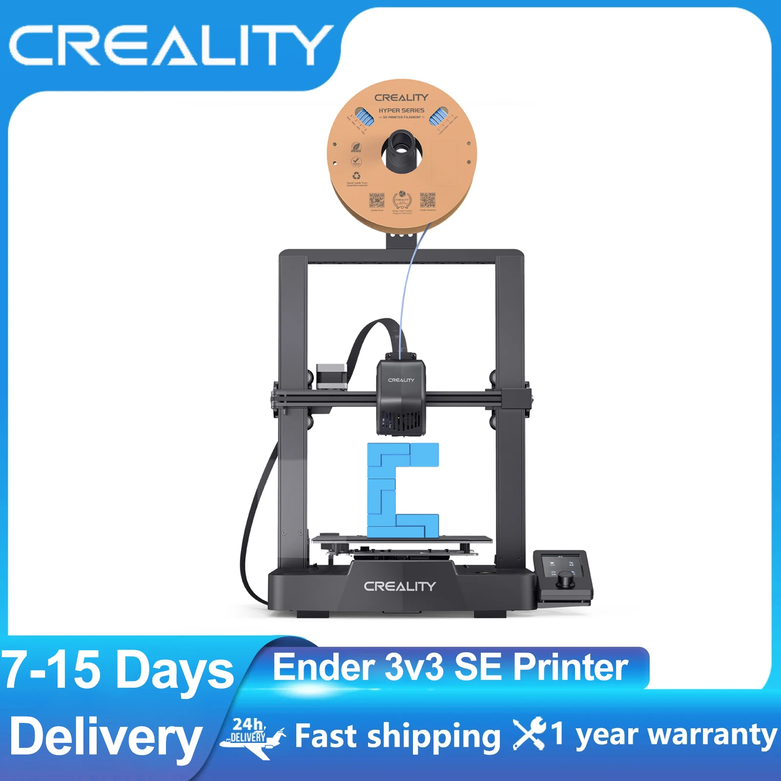 Creality Ender-3 V3 SE 3D Printer Auto Leveling Sprite Direct Extrusion 250mm/S Faster Printing Speed Dual Z-axis PC Spring Stee