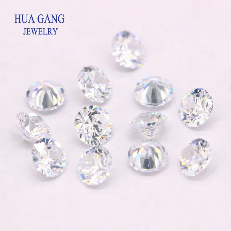 1000pcs/bag AAAAA Grade White 0.8~5.0mm Loose Zircon Stone Brilliant Round Cut Cubic Zirconia Stones For Jewelry Making DIY 3