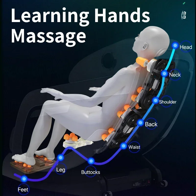 Massage Chair Electric Heating Kneading Luxury Zero Gravity Recliner HiFi Music Airbag full body 6