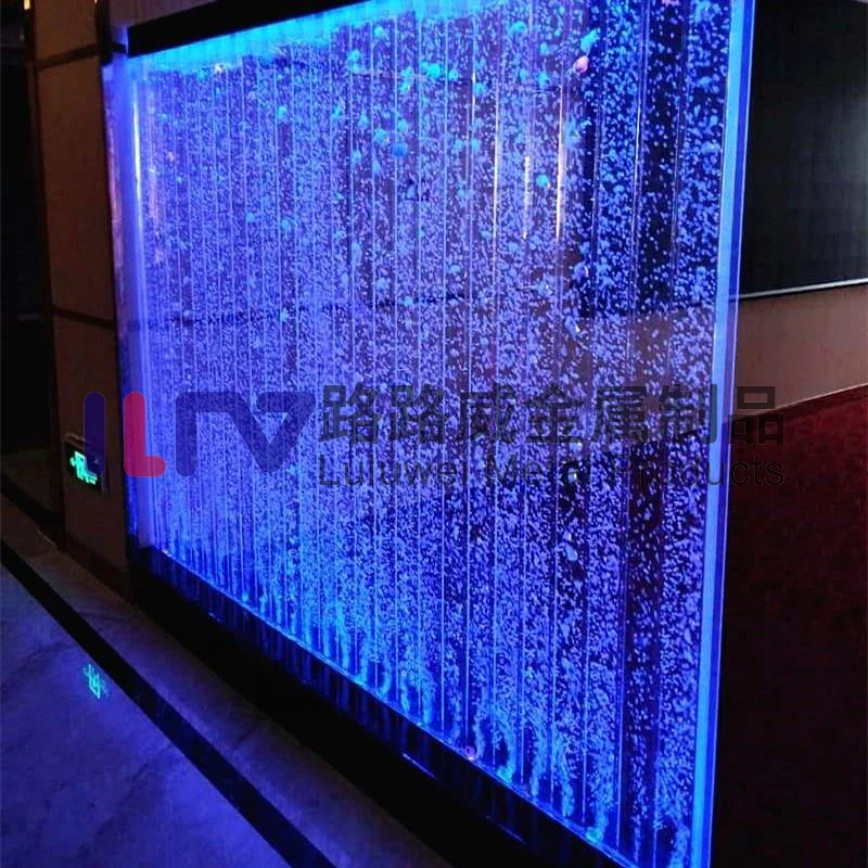 맞춤형 실내 아크릴 스크린 워터 커튼 월 폭포 버블 분수 패널