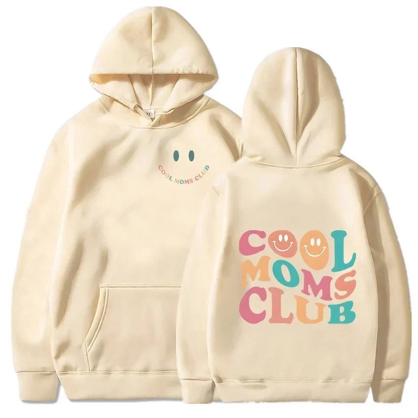 

Cool Moms Club Double Sided Letter Printing Sweatshirts Men Cartoon Design Sense of Personality Fashion Long-sleeved Original