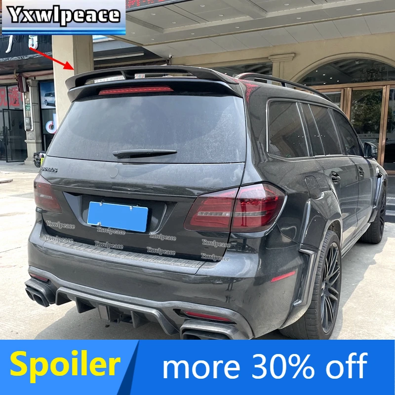 

For Mercedes W166 X166 GLS GLS400 400d 450 480 580 600 2016-2019 Spoiler Real Carbon Fiber Rear Roof Spoiler Car Accessories