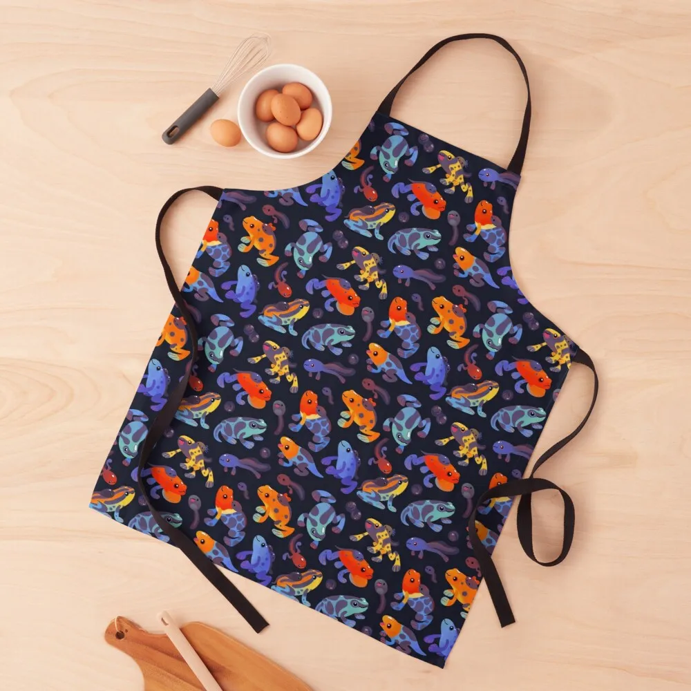 

Poison dart frogs - dark Apron Women kitchen's apron