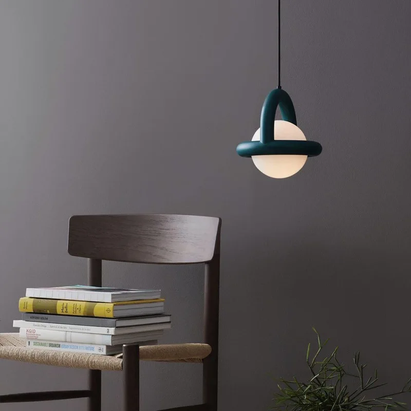 LED Pendant Lights Acrylic Ball Black White Green Red Yellow Metal G4 Bulb For Dining Room Kitchen Bedroom Office pendant lights pendant lamp