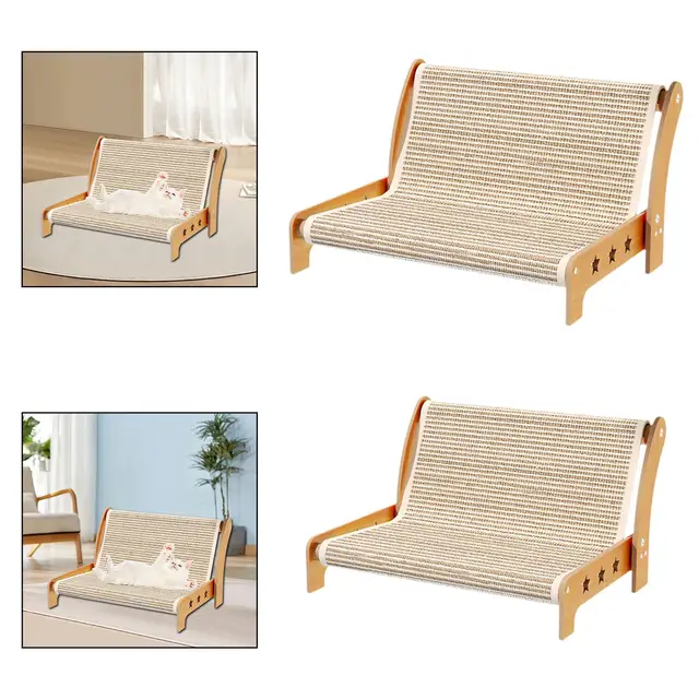 The Claw Lounge Cat Scratcher & Lounger - 2-in-1 Sisal Rocker Bed For Indoor Cats