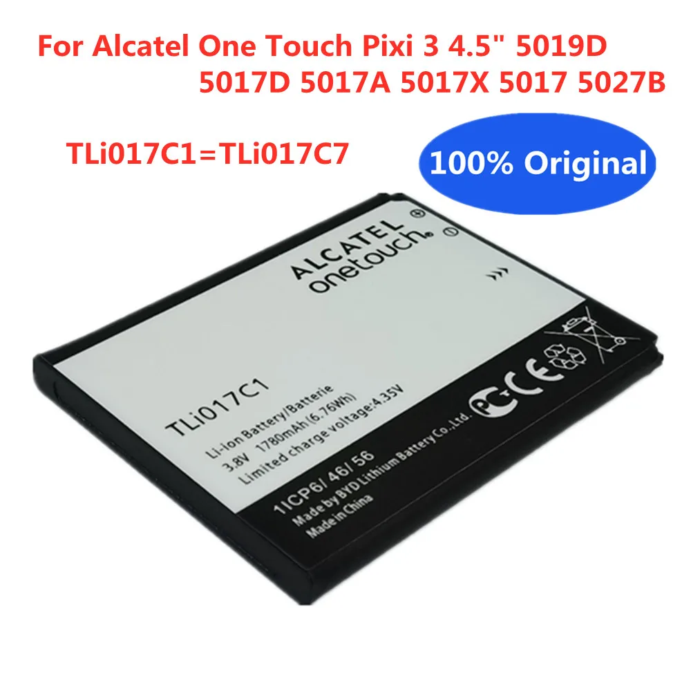 Batteria Di Ricambio Per Telefono Tli017C7 Tli017C1 Originale Al 100% Per Alcatel One Touch Pixi 3 4.5 "5019D 5017D 5017A 5017X 5017 5027B