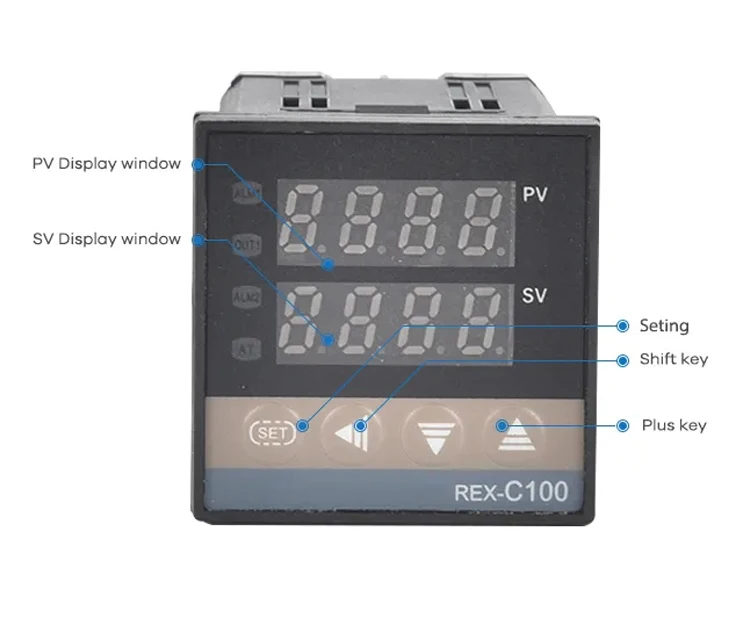 REX-C100 K J PT100 Digital Output Thermostat Electronic PID Programmable Sensors