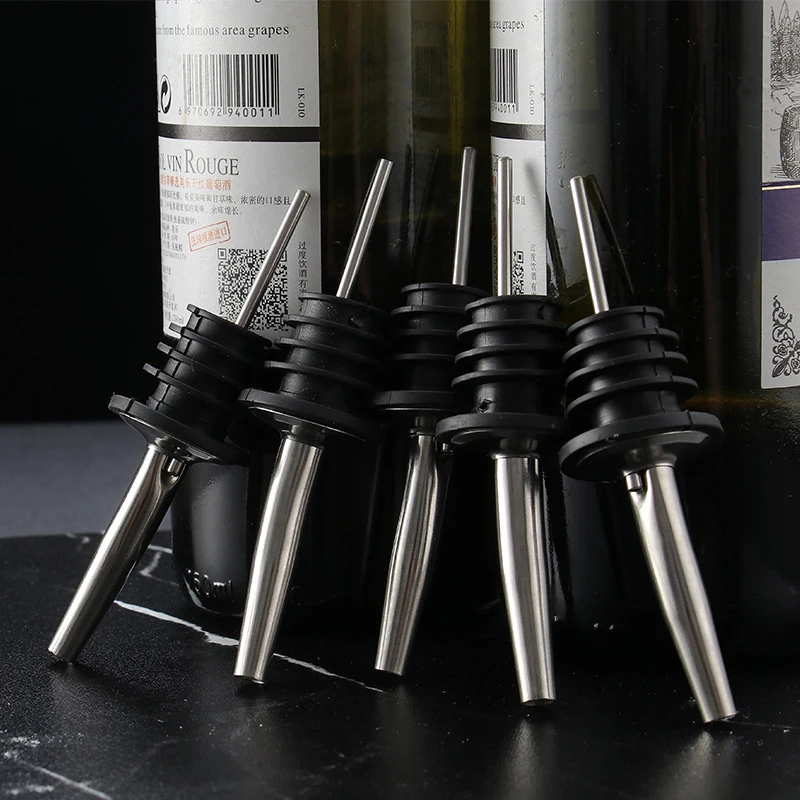Liquor Pourer for The Bartender 1Pcs Cork Spout Stainless Steel Wine Bottle Stopper Wine Corks Cocktail Bar Accessorie Tools