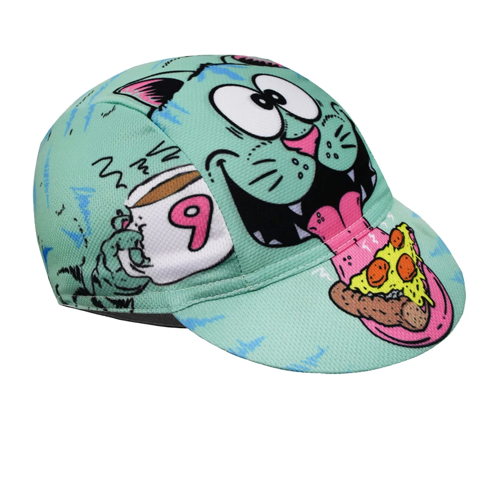 Cycling Caps Cartoon cat Cycling Cap Funny Road Bicycle Hat Lovely Animals Bike Headwear Sunshade Breathable Mtb Men and Women cycling hat cycling hats