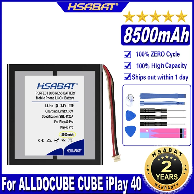 Batteria HSABAT iPlay 40 8500mAh per batterie ALLDOCUBE CUBE iPlay 40  iPlay40 T1020 / iPlay 40 Pro - AliExpress