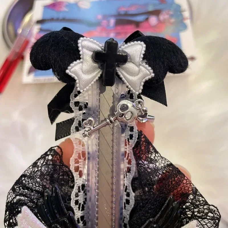 Letter Opener Utility Knife for Student Wings Fashion Gothic Style Swings Bow Mail Opener