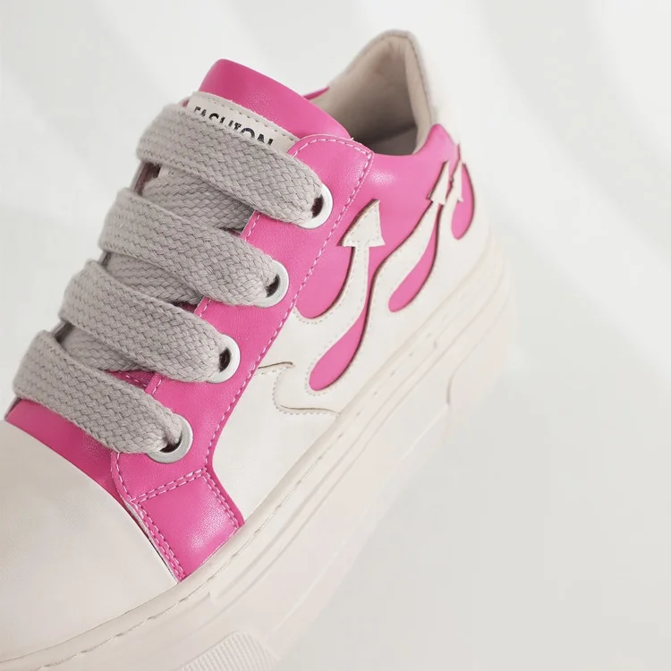 Classic Skateboard Shoes Fashion Women Thick Shoelaces Lace Up Outdoor Casual Sports Shoes