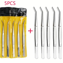 Precision Curved Serrated Stainless Steel Tweezers Set for Facial & Crafting - Multi - Purpose Tool for DIY Projects