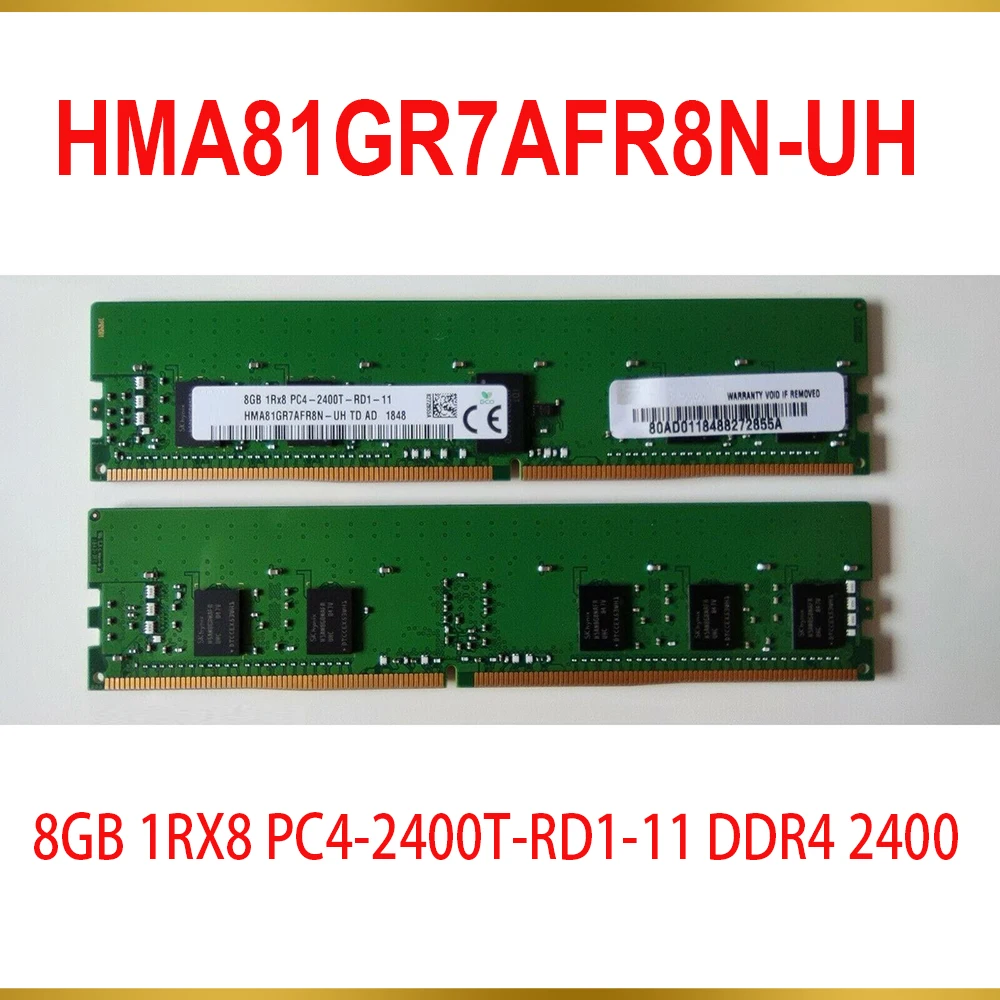 1 Pcs For SK Hynix RAM 8GB 1RX8 PC4 2400T RD1 11 DDR4 2400 Server Memory