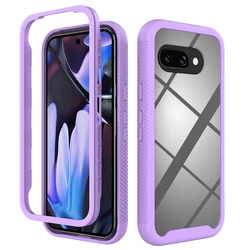 Armor Defend Shockproof Phone Cover with Hard PC Front Frame and TPU Shell - Google Pixel 9a (Purple)