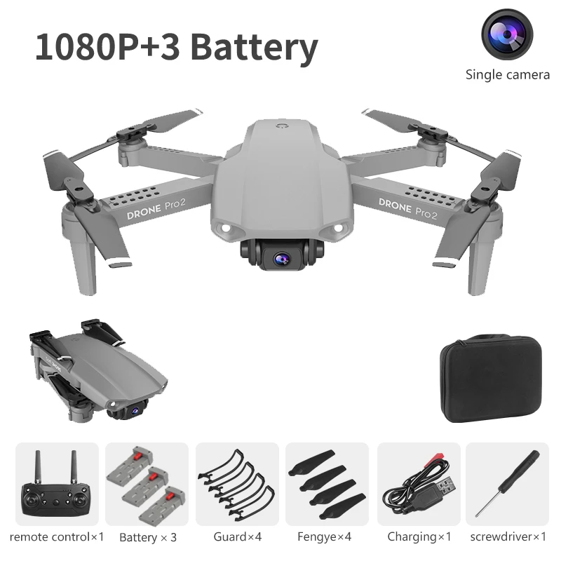 E99 Pro2 RC Mini Drone 4K 1080P 720P Dual Camera WIFI FPV Aerial Photography Helicopter Foldable Quadcopter Drone Toys Gift toy helicopter RC Helicopters