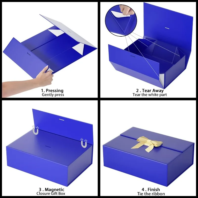 DUTRIEUX box 5 Gift Boxes 13.5x9x4.1 Inches, Large Gift Boxes with