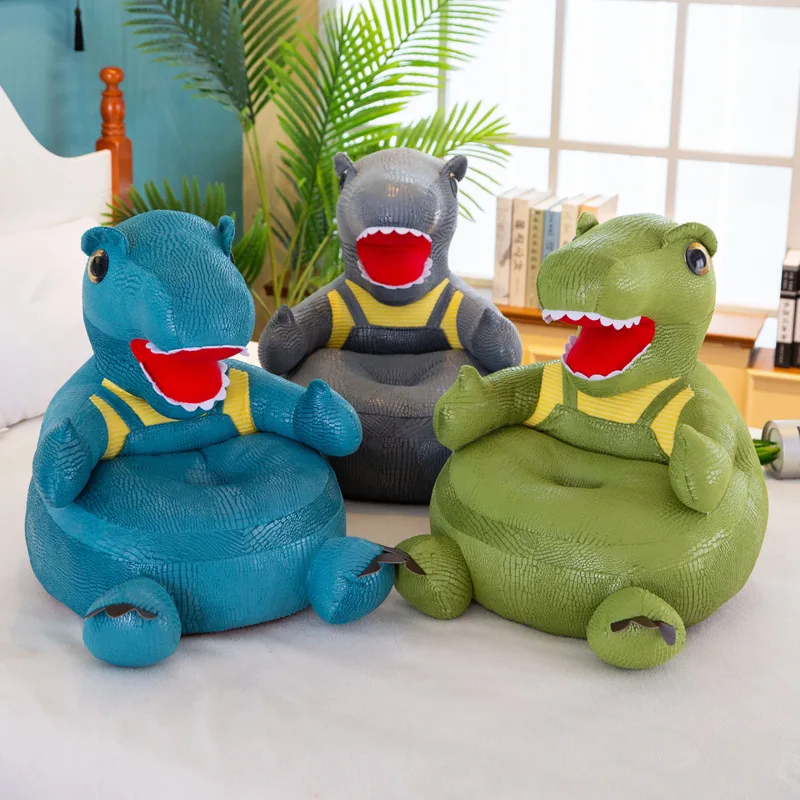 Creative Simulation Crocodile Skin Dinosaur Sofa Learning Seats Soft Chair Washable Removable Sofa Baby Plush Toys Children Gift