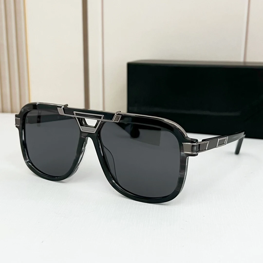 

CAZ Fashion Retro Square Black Men's Sunglasses High End Synthetic Plate Frame UA400 Tourism Beach Driving Party Women's Glasses