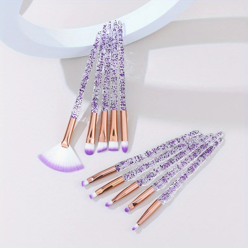 Description Picture 6 of item10PCS/set Crystal Spiral Makeup Brush Handle Makeup Brush Blush Brush Makeup Brush Set