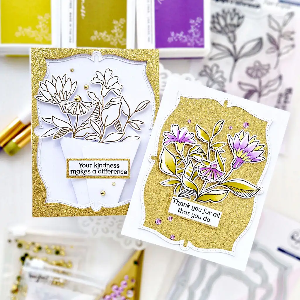 Dies Stamp Stencils Set Here for You Blooming Arch Fancy Rectangle Frame Die Flower Stencil DIY Scrapbook Card Handmade embossing stamps metal cutting die silkscreen stencils