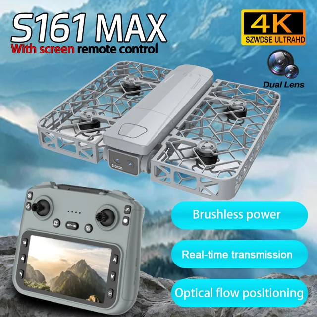 1084-306393.jpg Mini S161 MAX Drone 4K Profesional con Pantalla y Doble Cámara
