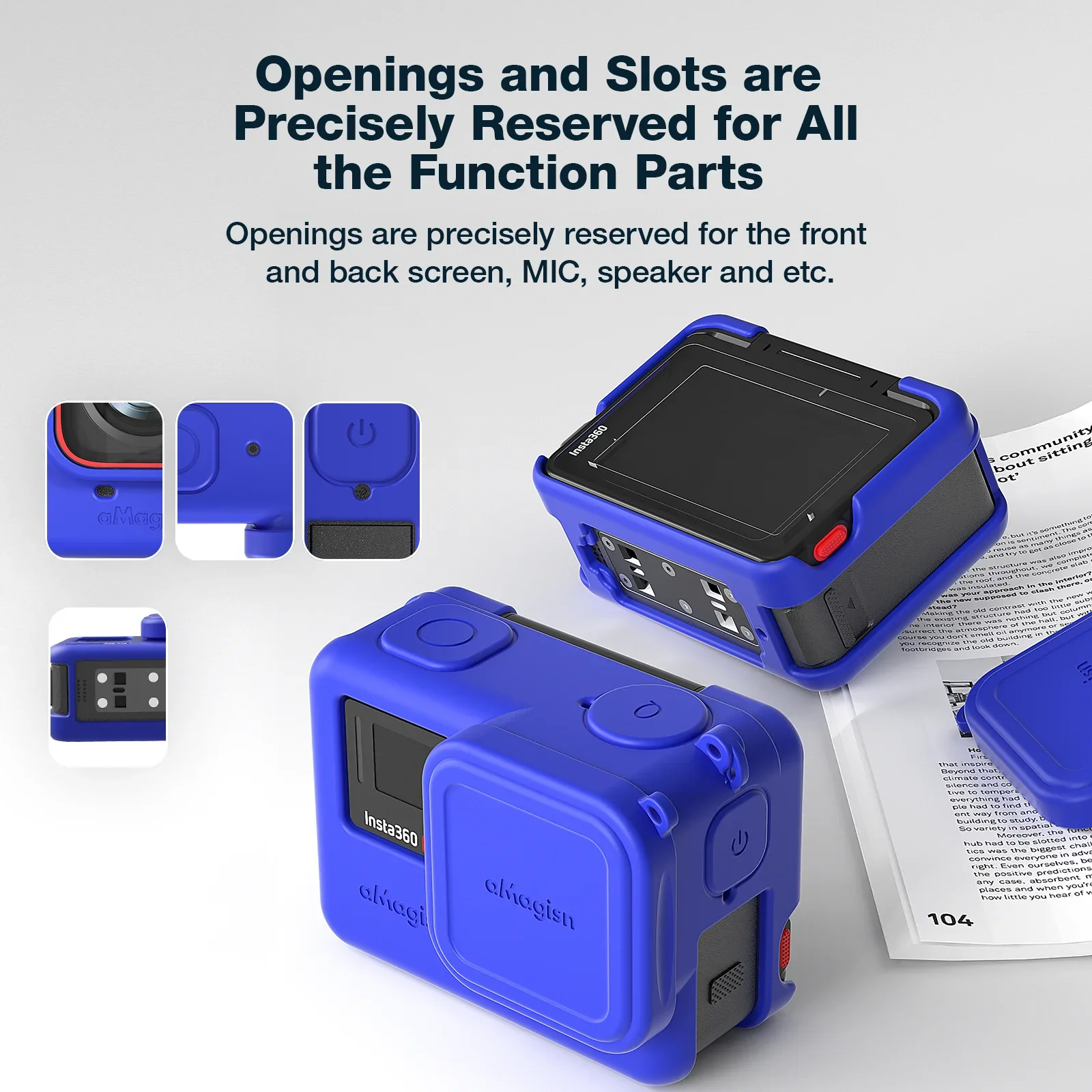 Description Picture 3 of itemSilicone Case For Insta360 Ace/Ace Pro Soft Protective Shell Action Camera Lens Cap Housing Body Cover Accessories