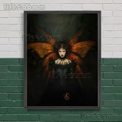 Autumn Enchantment: Mystical Fairy Floral Canvas Wall Art - 13X18cm NoFrame (E)