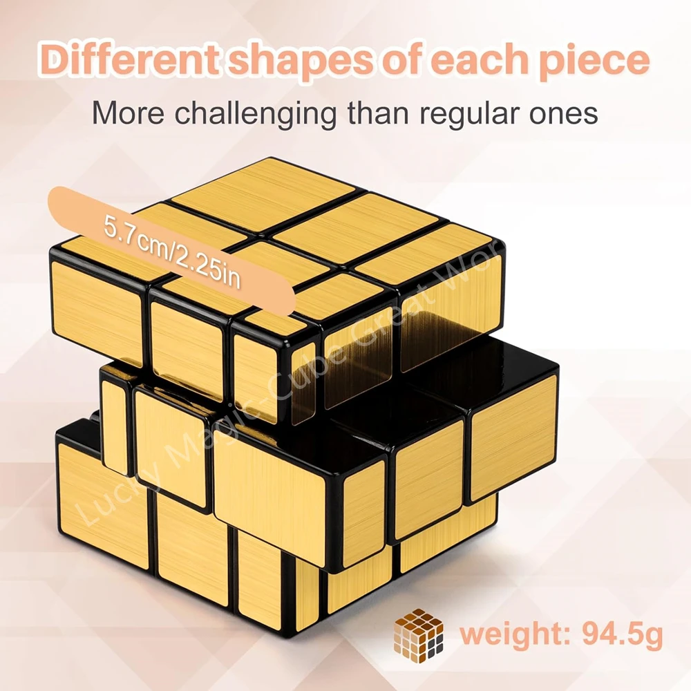 QiYi Multiple Options 2x2/3x3 Mirror Cube Gold Silver Brushed Magic Cube Speed Professional Puzzle Cubo Magico Toys speed cube magic cube puzzle puzzle cube magic puzzle toy puzzle toys