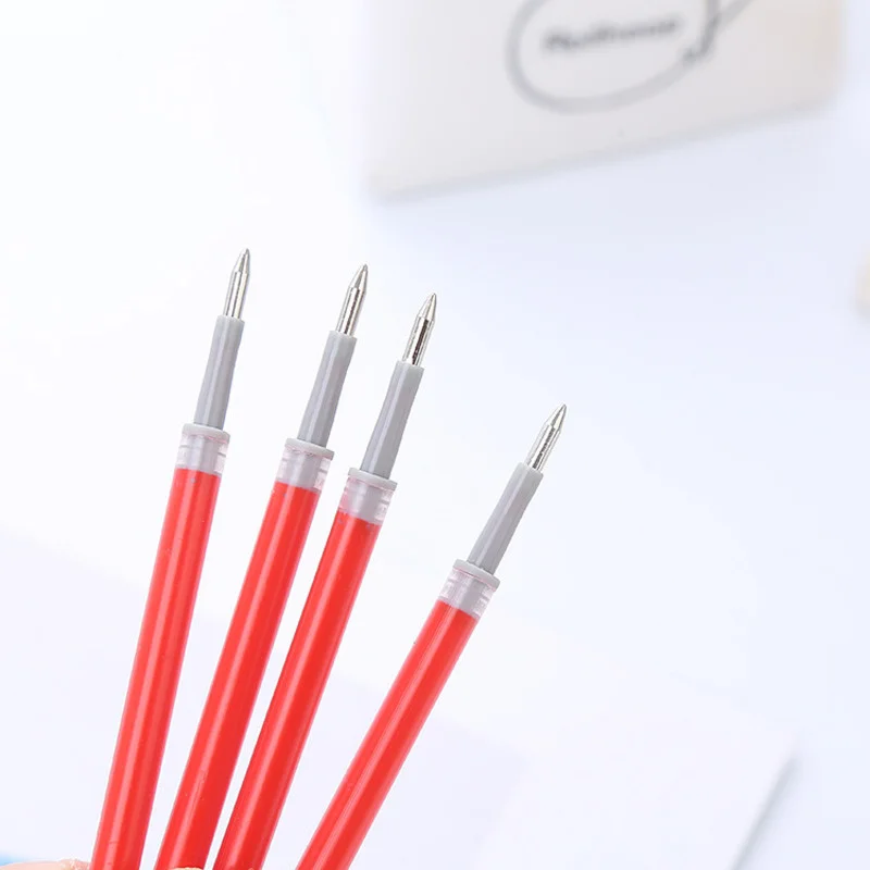 0.5mm 20 개/대 프레스 젤 펜 총알 리필 사무실 서명 막대 레드 블루 블랙 잉크 사무실 학교 문구 용품 쓰기 용품