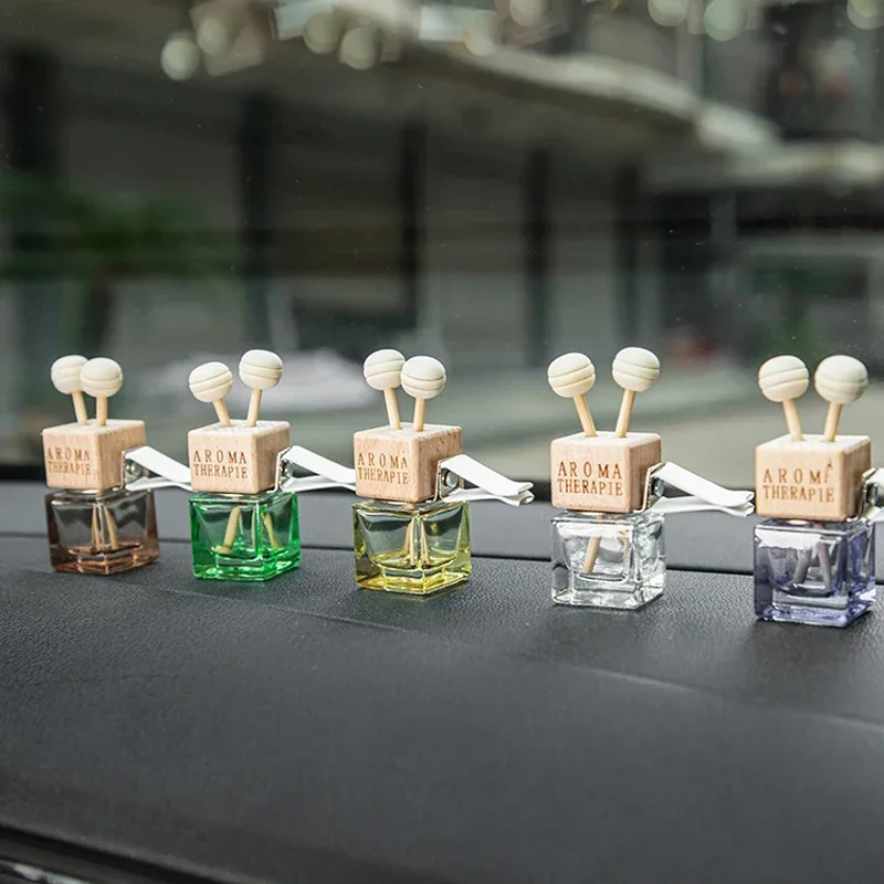 Glass Car Air Freshener Refillable Perfume Essential Oil Diffuser