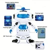 Kids Dancing Robot Toy With Music LED Ligh Electronic Space Walking Rotating Robot Fun Toy For Toddlers Boys Girls Birthday Gift 2