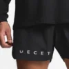 Summer Quick Dry Fitness Running Shorts Men's Stretch Gym Bodybuilding Mesh Breathable Training Double-layer 2in1 Short Pants 6