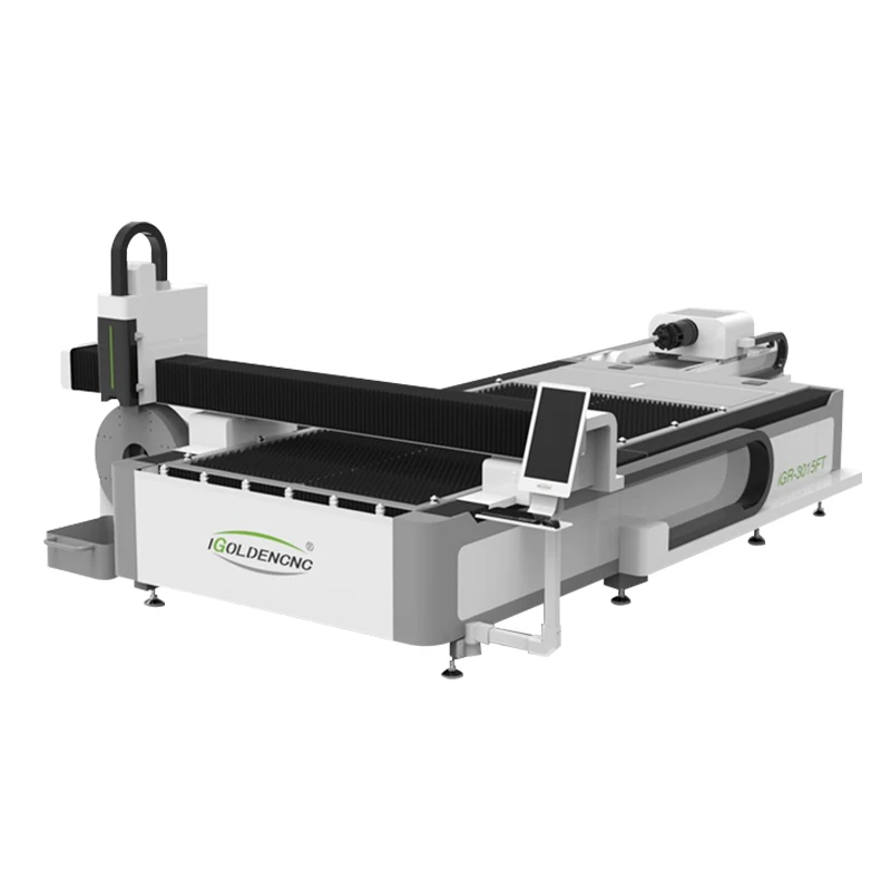 

1530 carbon steel fiber optical laser cutting machine metal plate and pipe cutting machine with rotary
