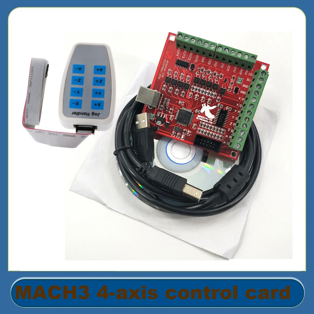 

ЧПУ USB MACH3 100 кГц коммутационная плата 4-осевой интерфейс контроллер полет резьба карта гравировка основная плата с ручным колесом