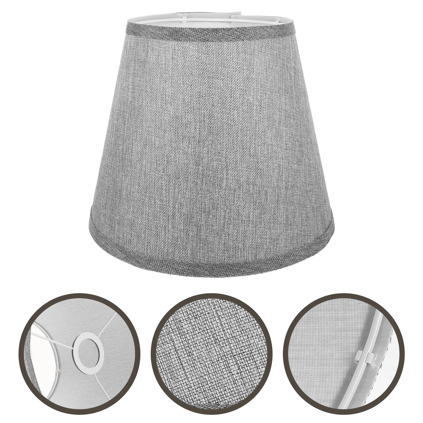 

Bedroom Living Linen Semicircular Table Lamp Shade Replacement Lampshade Small Light Shades for Decorate Floor Iron Bedside