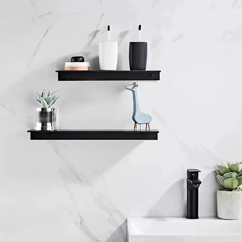 1pc Wall Mounted Bathroom Storage Rack Bathroom Hanging Shelf Cosmetic Shampoo Shower Gel Holder Organizer Bathroom Accessories 5