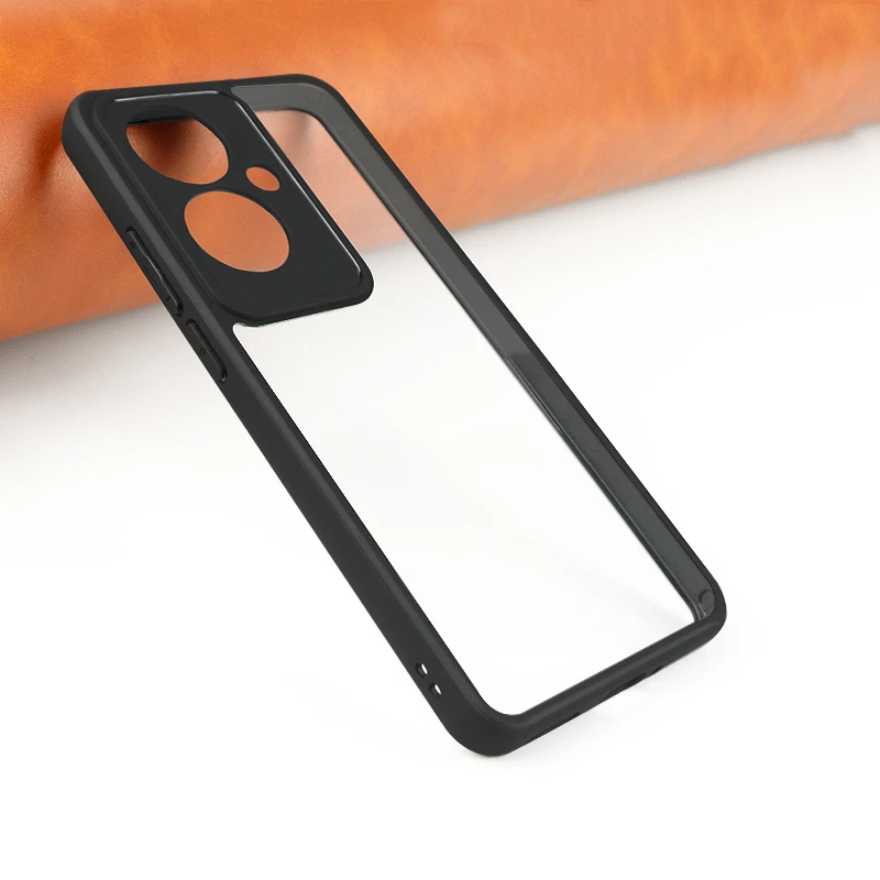 

For Reno 11F Case Cover Reno 11F Capas New Armor Shockproof Phone Bumper Back Transparent Colour Frame Clear For Fundas Reno 11F