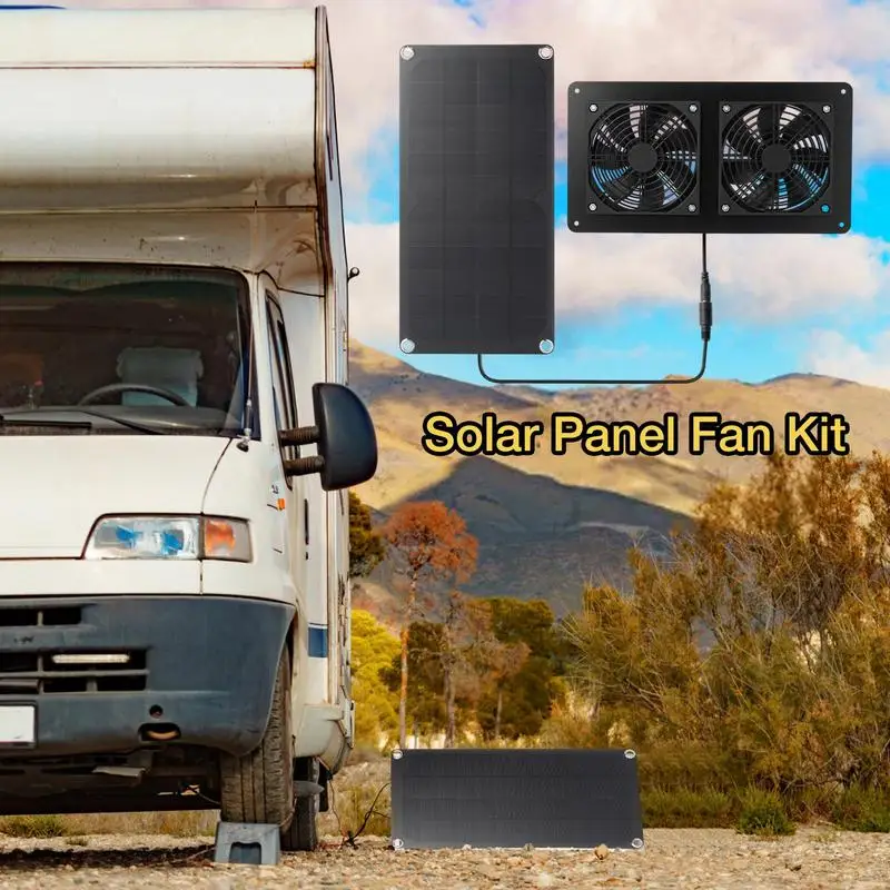 10w Solar Panel Powered Fan Mini Ventilator Monokristallin mit Solar  Abluftventilator für Gewächshaus Wohnmobil Huhn