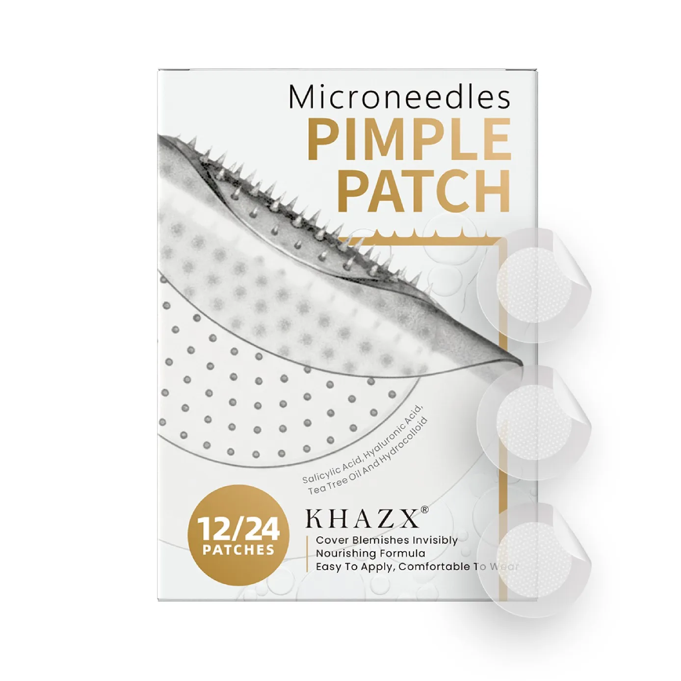 Overnight Micro-Dart Acne Patches - розчиняє плями, що ви спати за допомогою невидимої гідроколоїдної технології для AM Clear Skin.