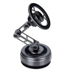 Universal 360° Adjustable Car Phone Holder with Magnetic Suction and Foldable Arm for Navigation and Bathroom Use (Powerful Black)